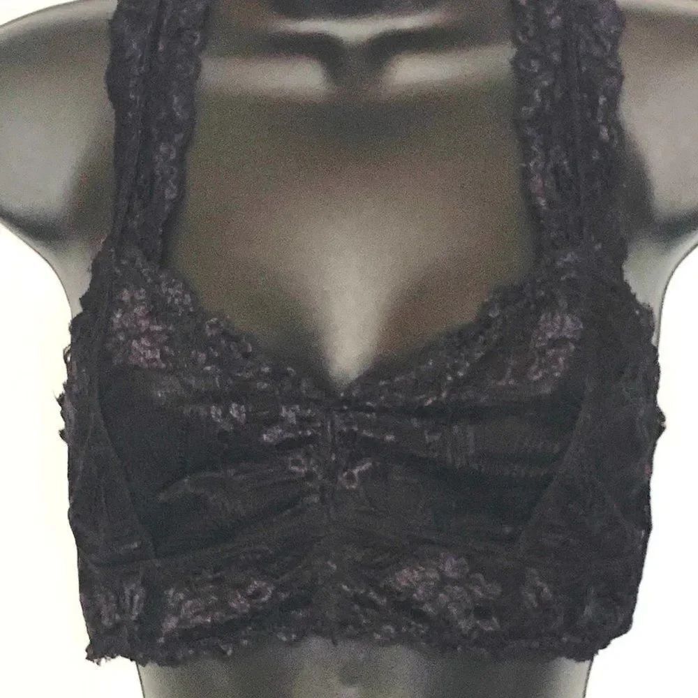 Black Lace Racerback Style Bralette (m)
